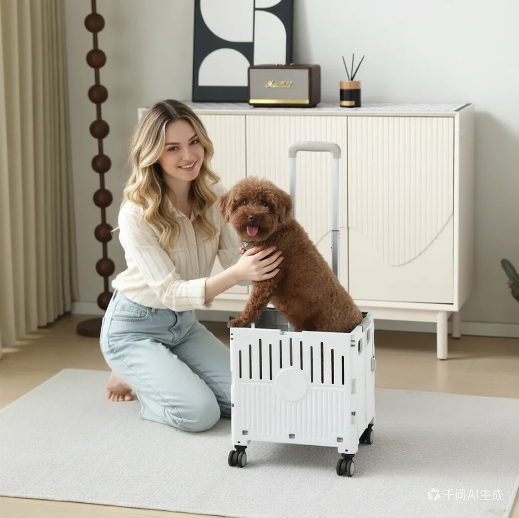 Sports Equipment Cart On Wheels - Chariot de courses pliable avec boîte,