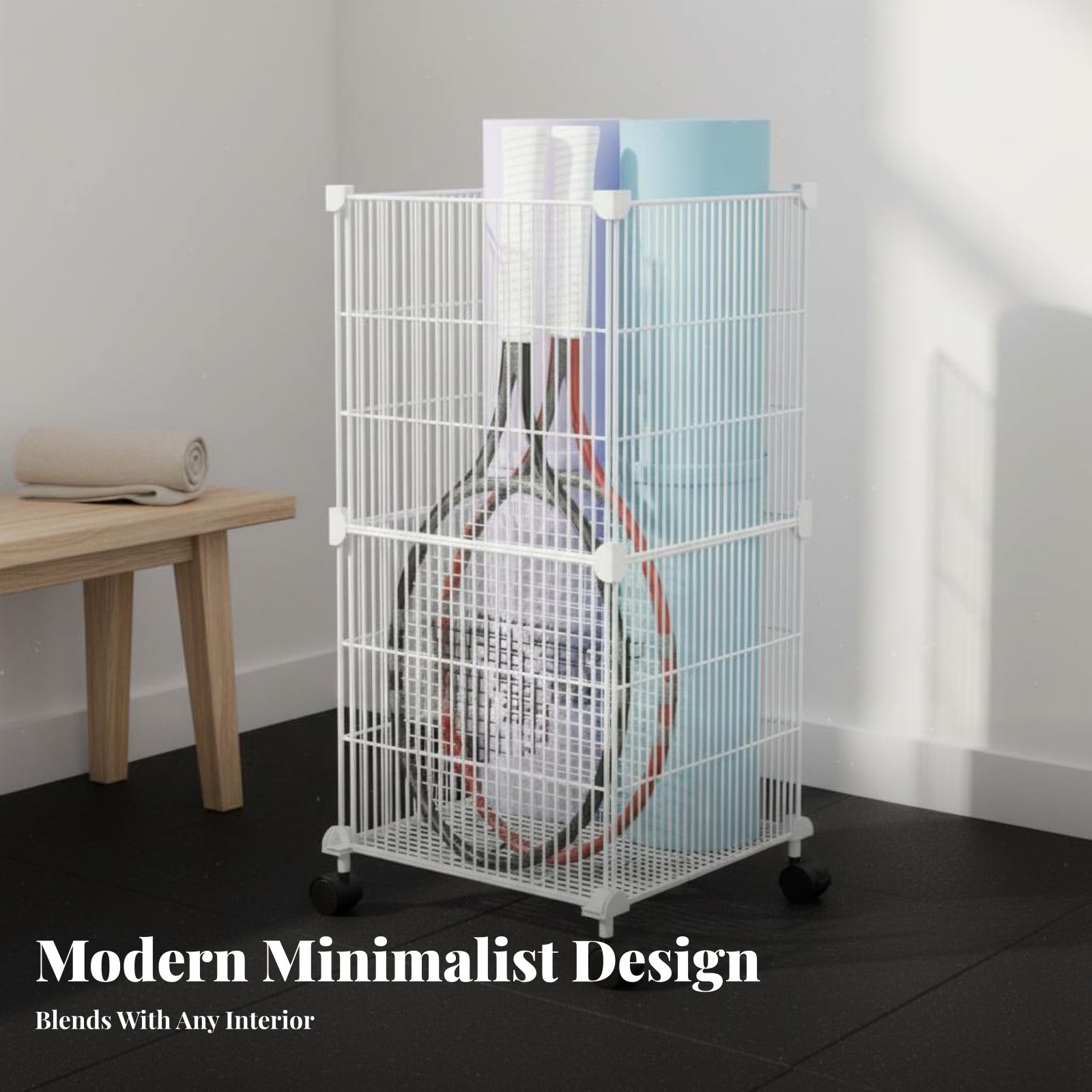 Sports Equipment Cart On Wheels - Chariot de rangement pour équipement sportif,
