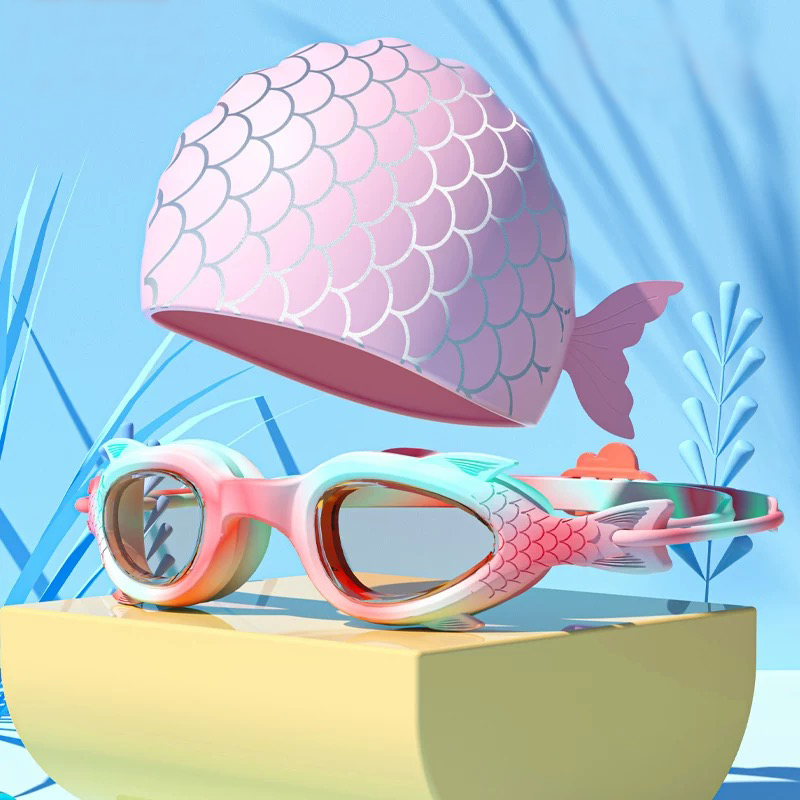 Swim Cap Silicone - Lunettes de natation pour enfants ;