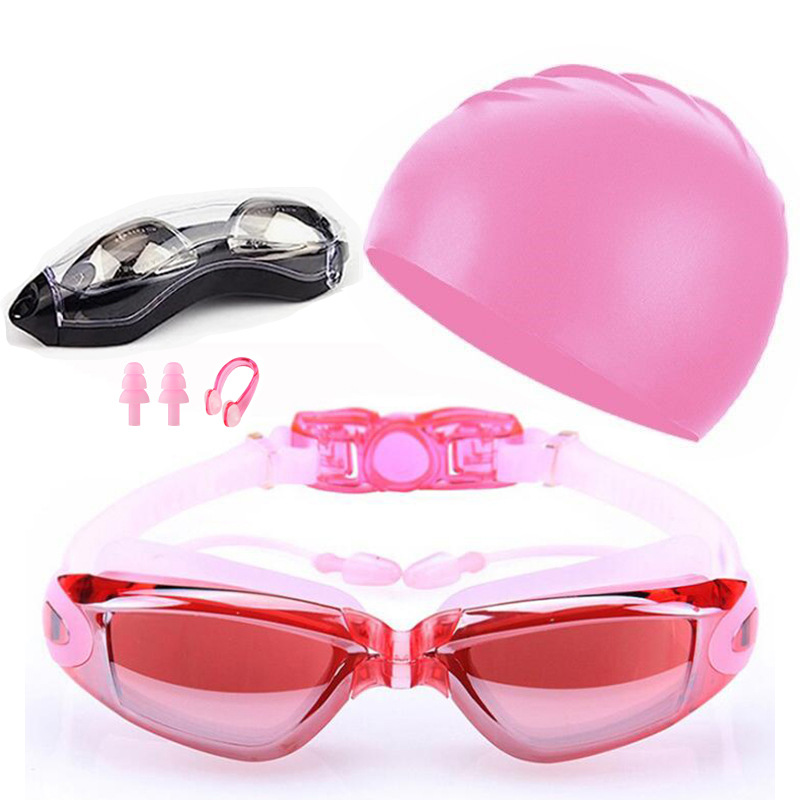 Swim Cap Silicone - Ensemble de lunettes de natation d'été